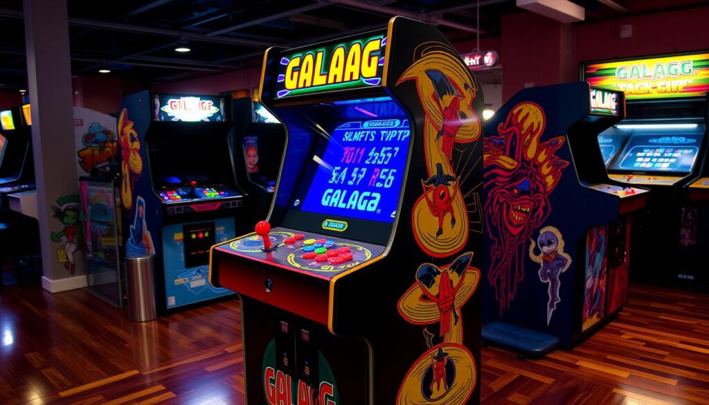 Galaga machine features