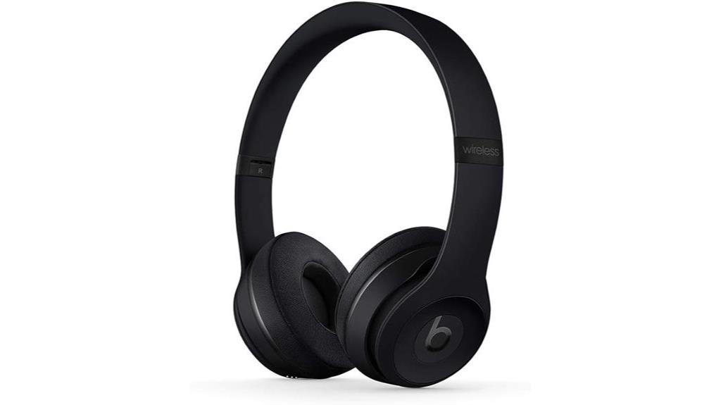 black wireless on ear headphones