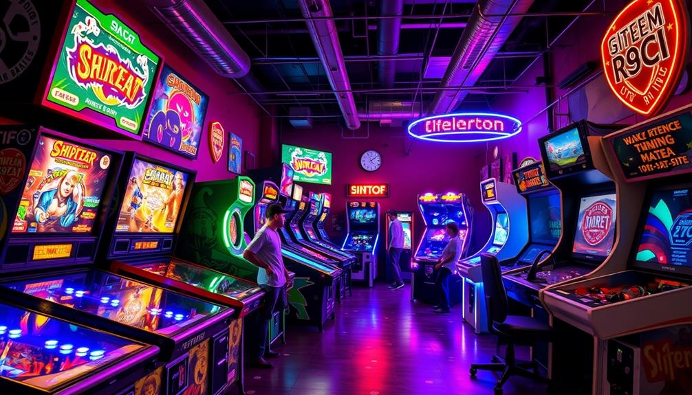 classic and modern arcade machines