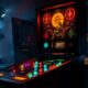 dark themed pinball adventure game