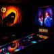 dark themed pinball machine adventure