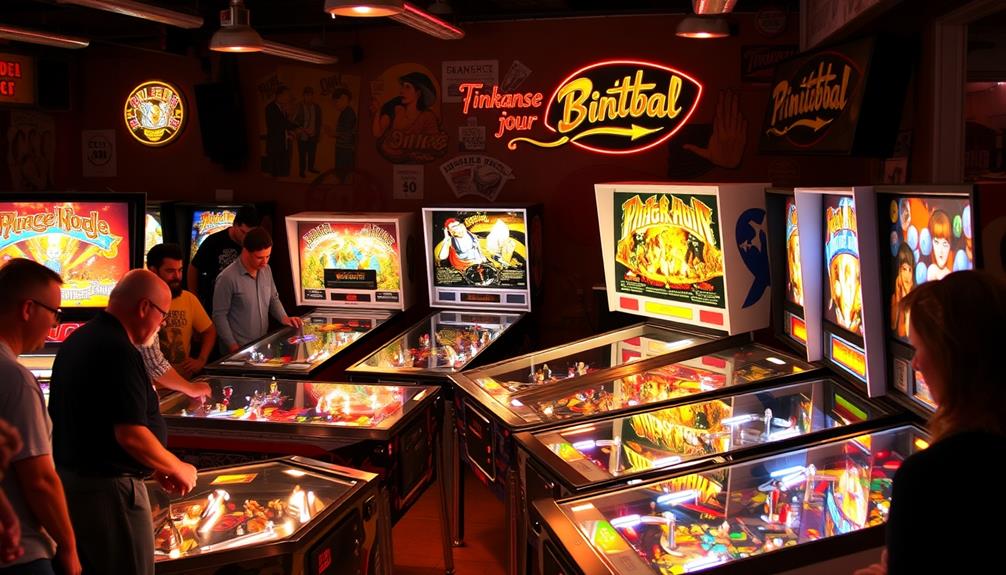 showcased pinball game collection