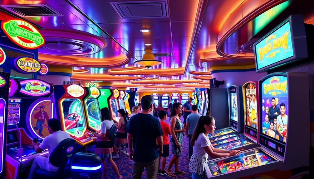 variety of arcade games