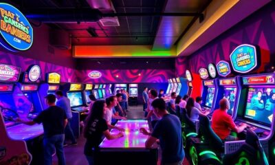 variety of arcade games