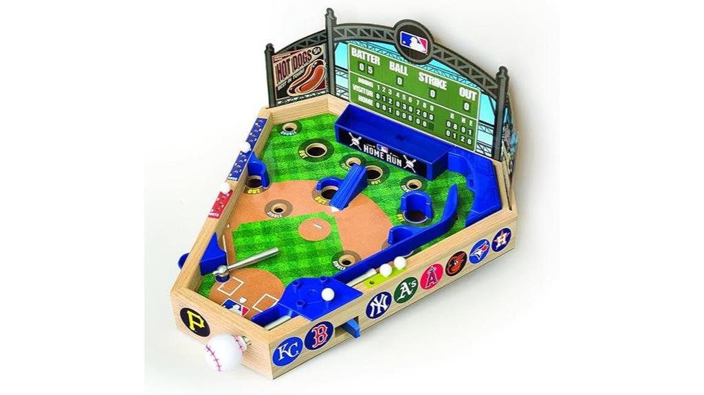 wooden pinball baseball game