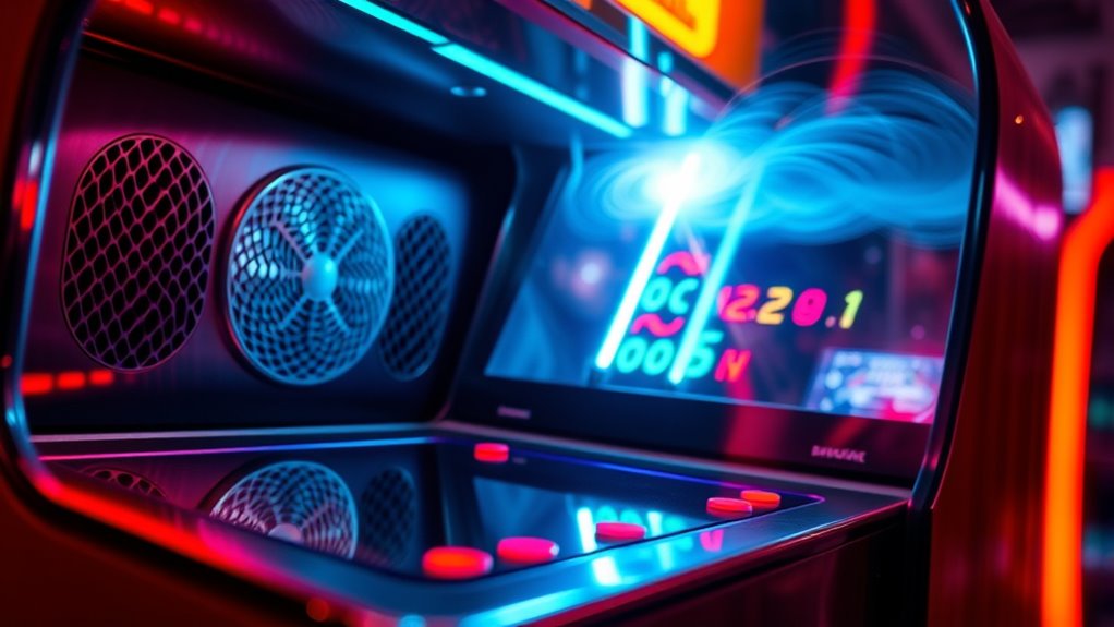 arcade machines ventilation cooling