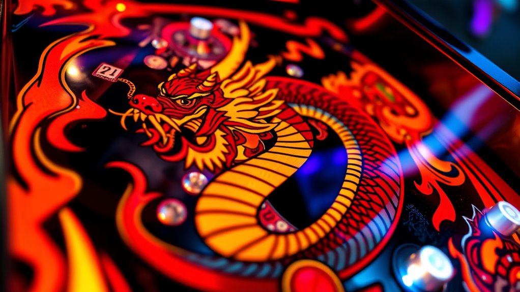creative pinball backglass art
