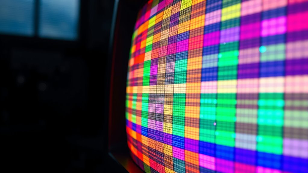 electron beams illuminate phosphor