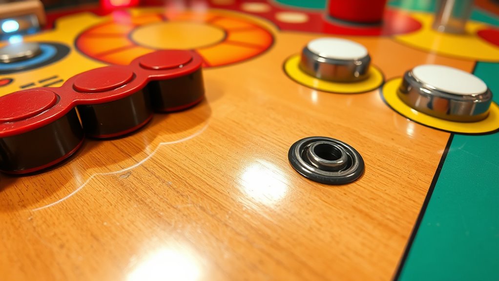 playfield material determines bounce