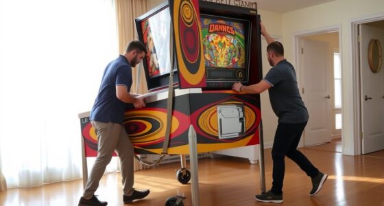 securely moving pinball machines