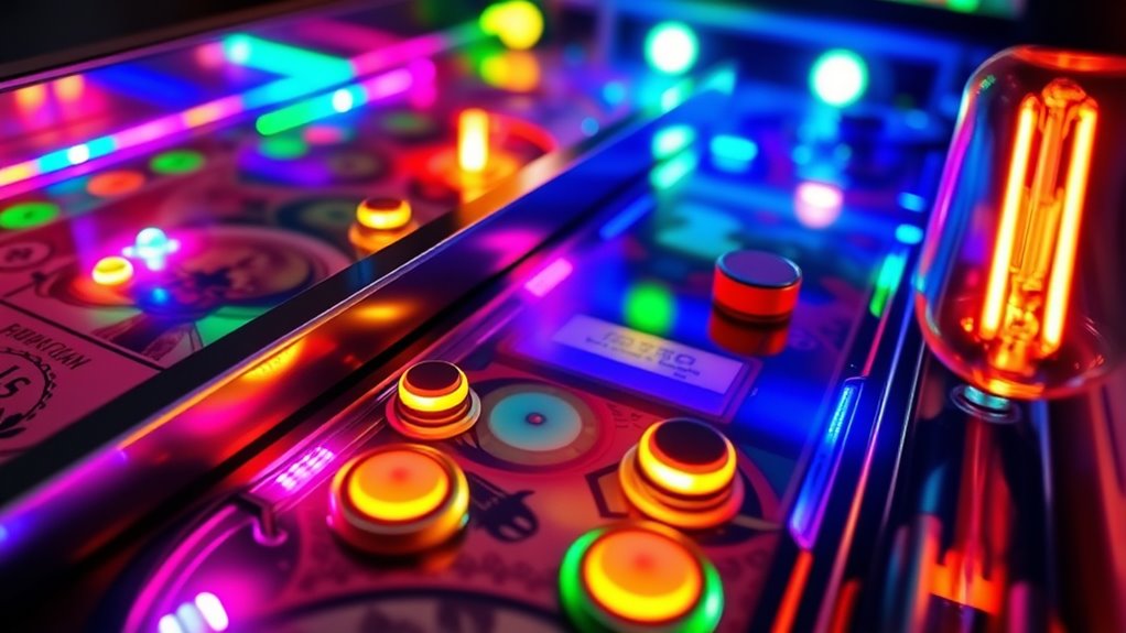 vibrant customizable pinball lighting