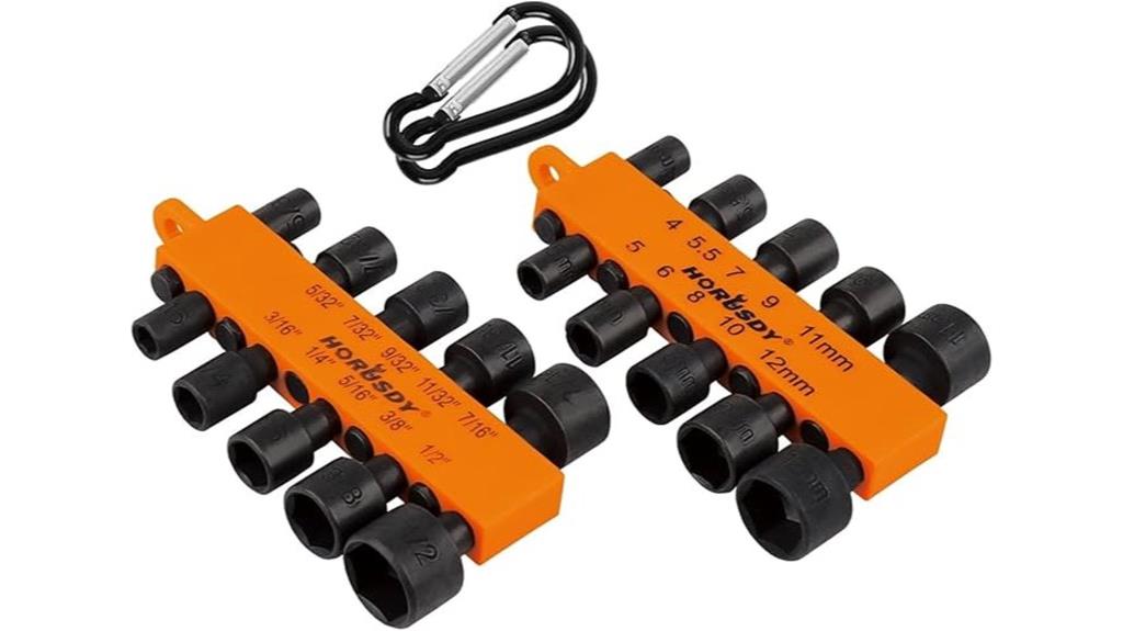 22 piece impact nut drivers