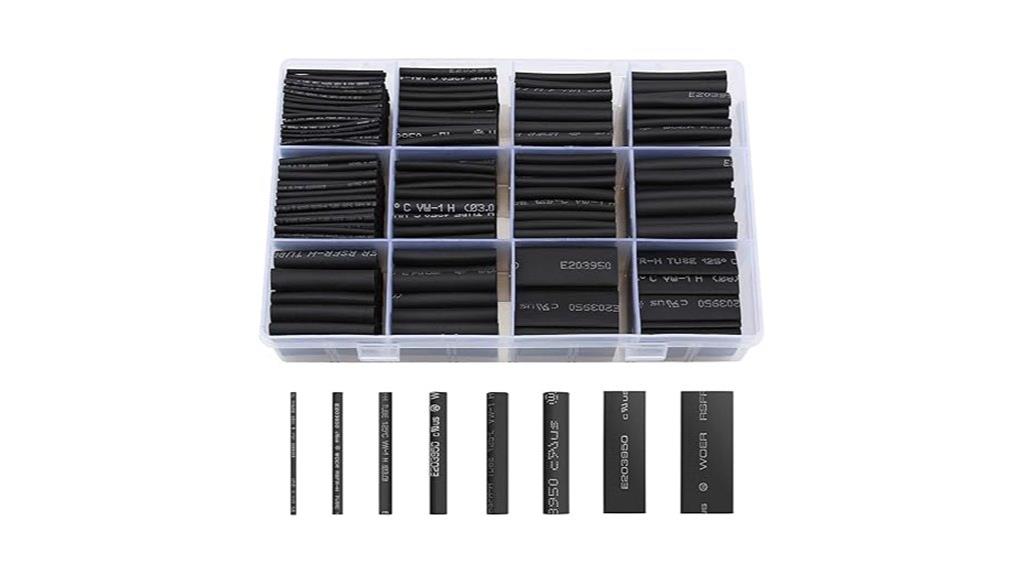 650 piece black heat shrink