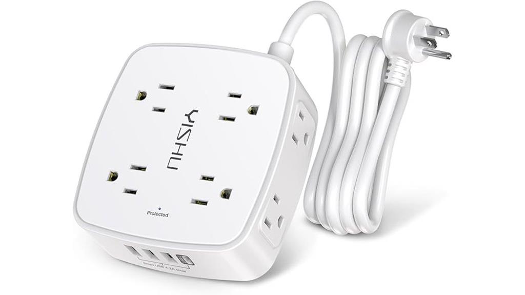 6 foot usb power strip
