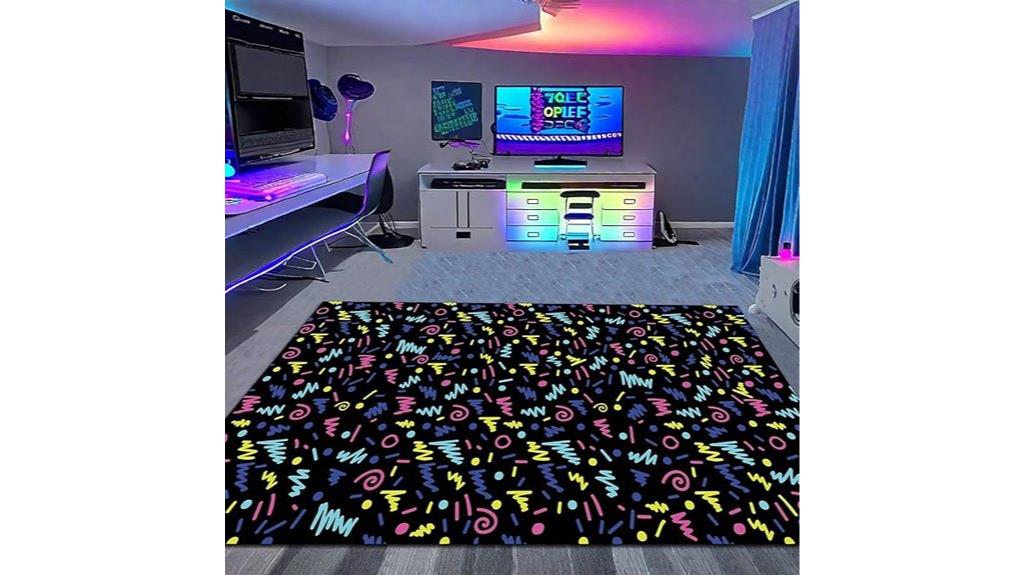 80s arcade gamer rug