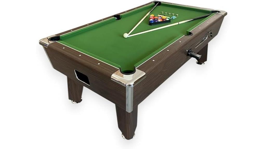 8ft coin operated green felt