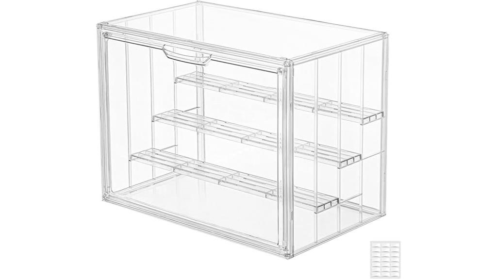 acrylic 4 tier display case
