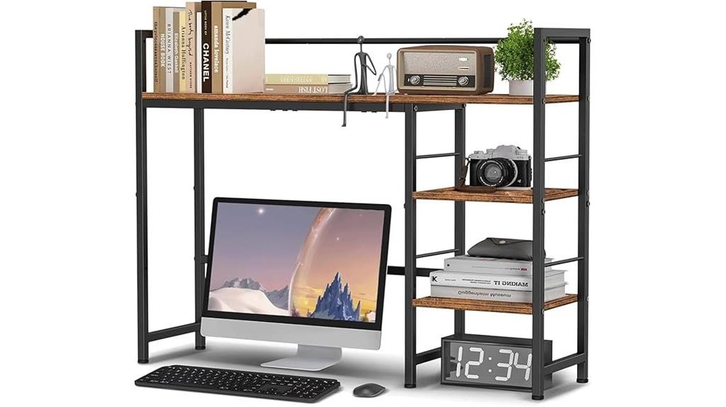 adjustable office desk shelf