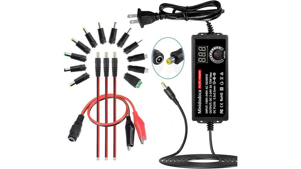 adjustable power supply display