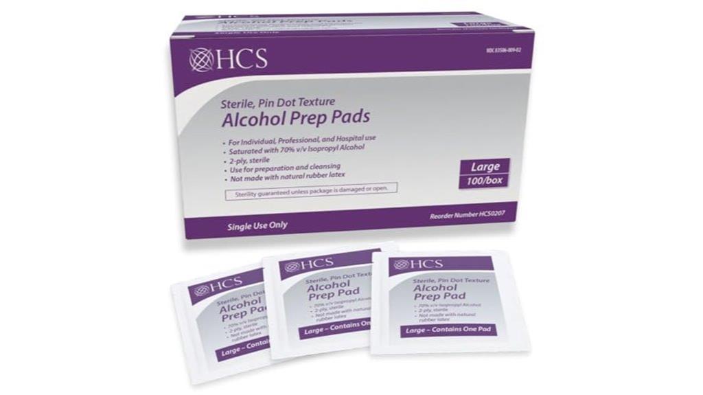 alcohol prep pads 70