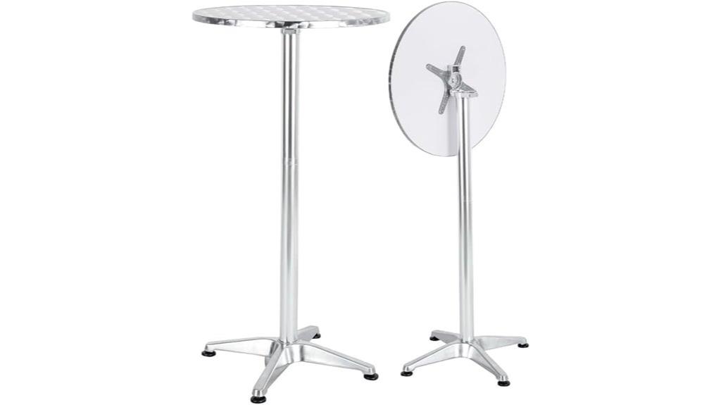 aluminum round bar table