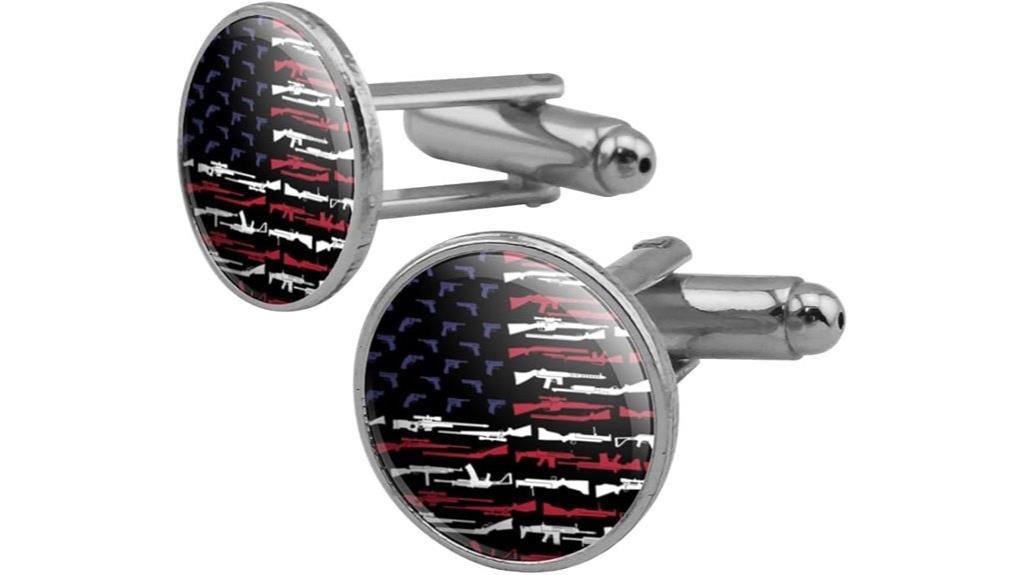 american gun flag cufflinks