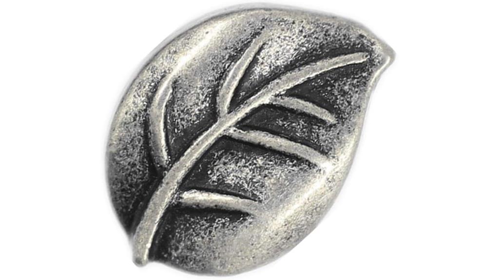 antique silver leaf buttons
