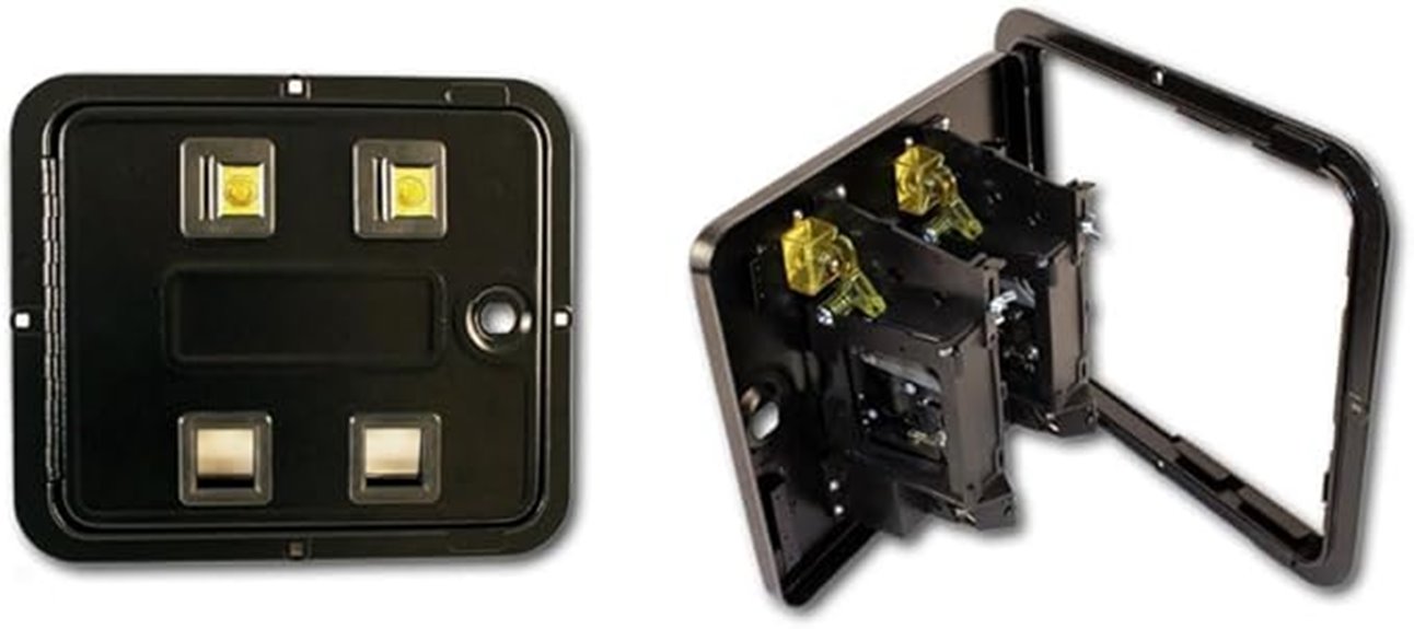 arcade coin door two wells