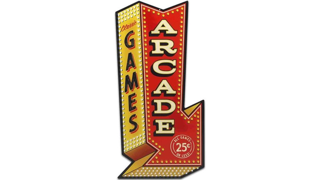 arcade game arrow sign