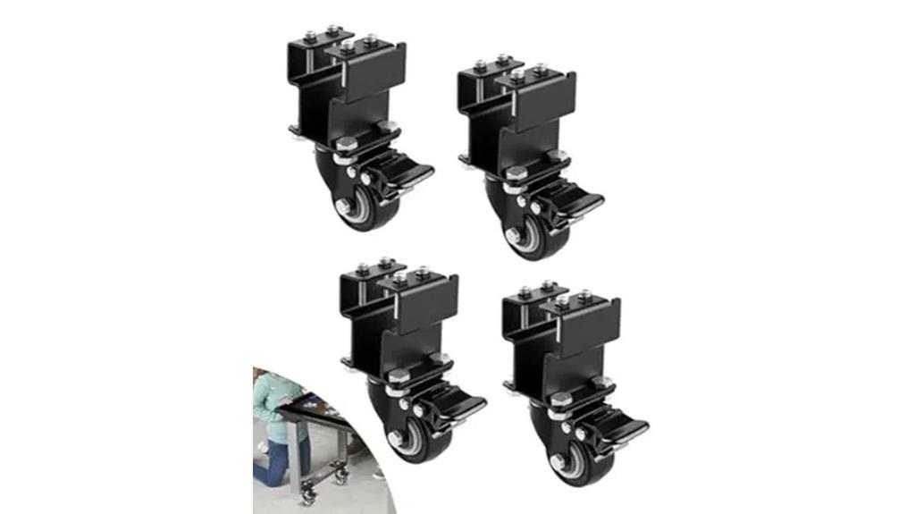 arcade table rubber casters