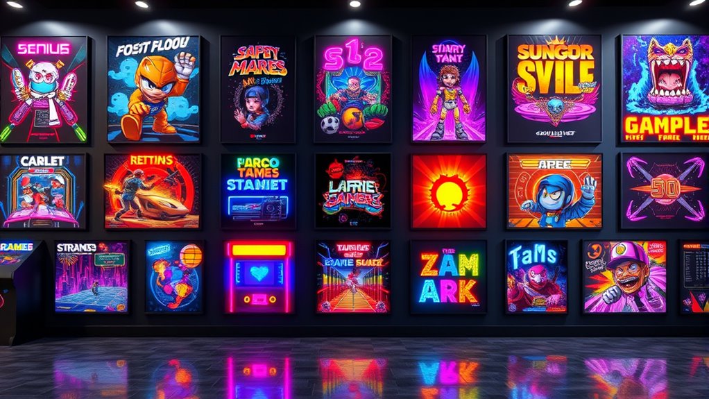 arcade wall art ideas