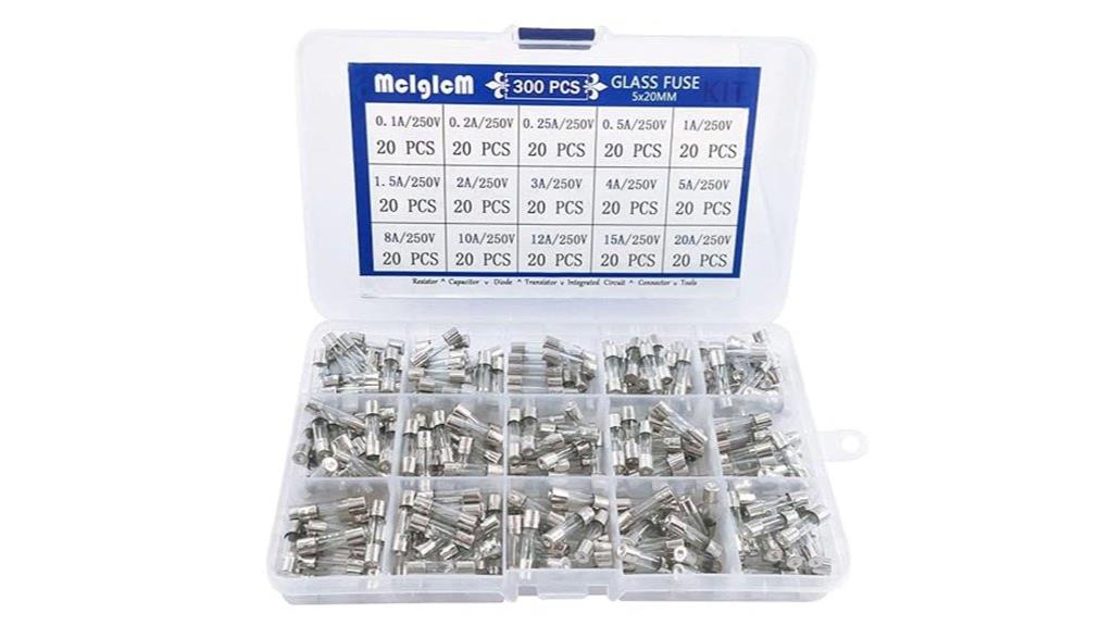 assorted fast blow glass fuses
