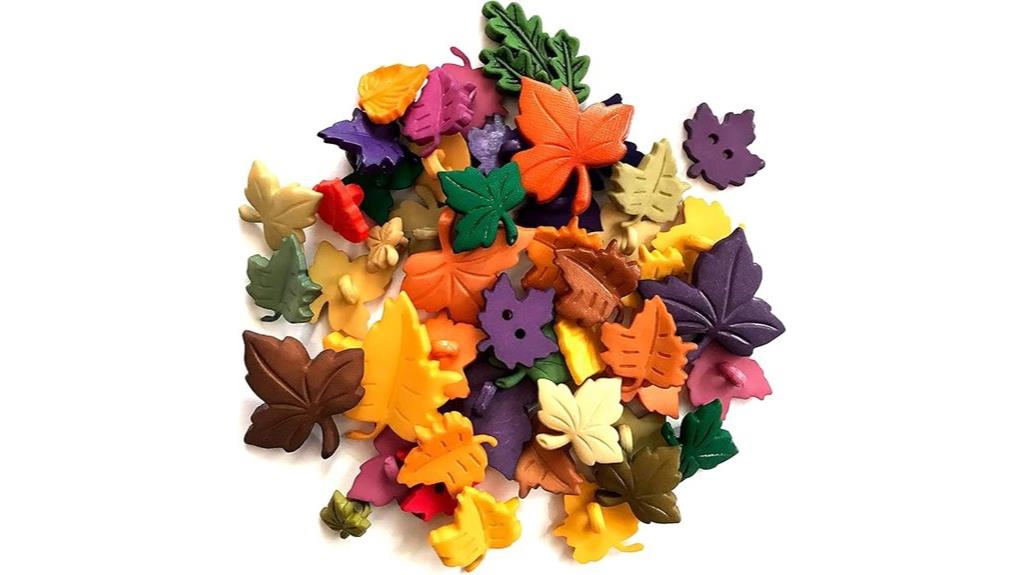 autumn leaves button pack