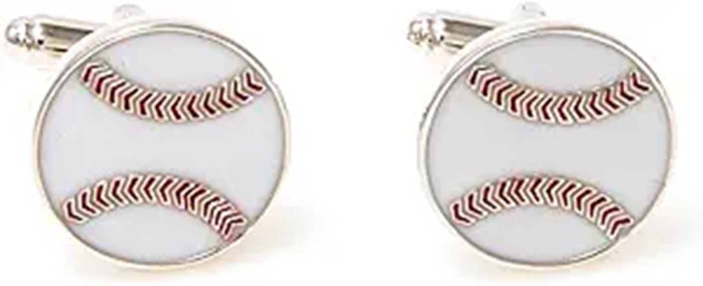 baseball cufflinks gift set