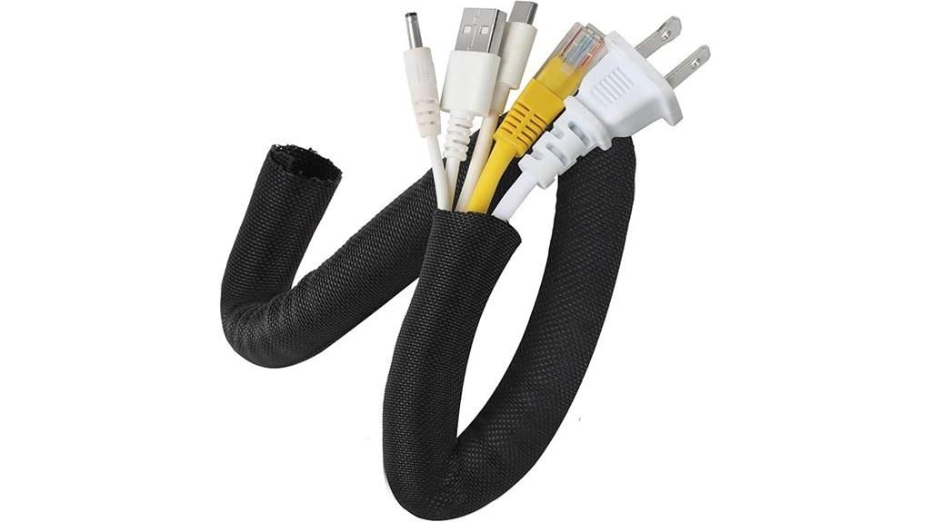 black 16ft cable sleeve