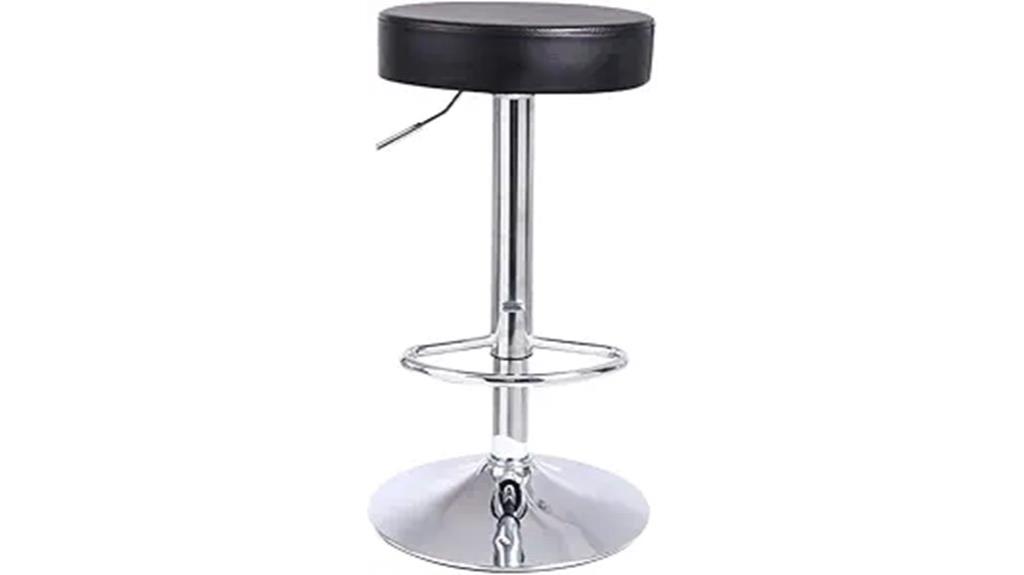 black adjustable swivel stool