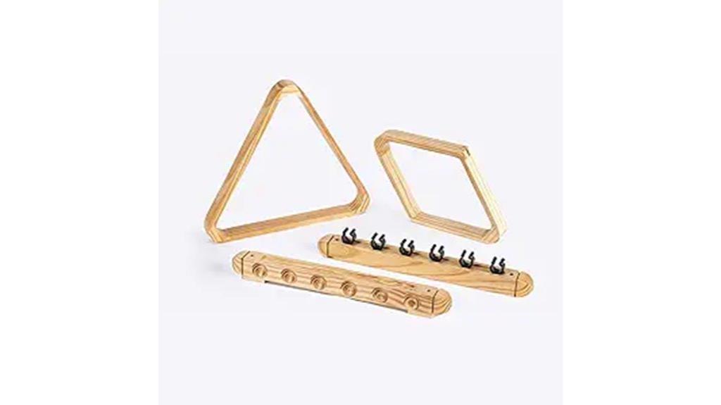 burlywood cue rack set