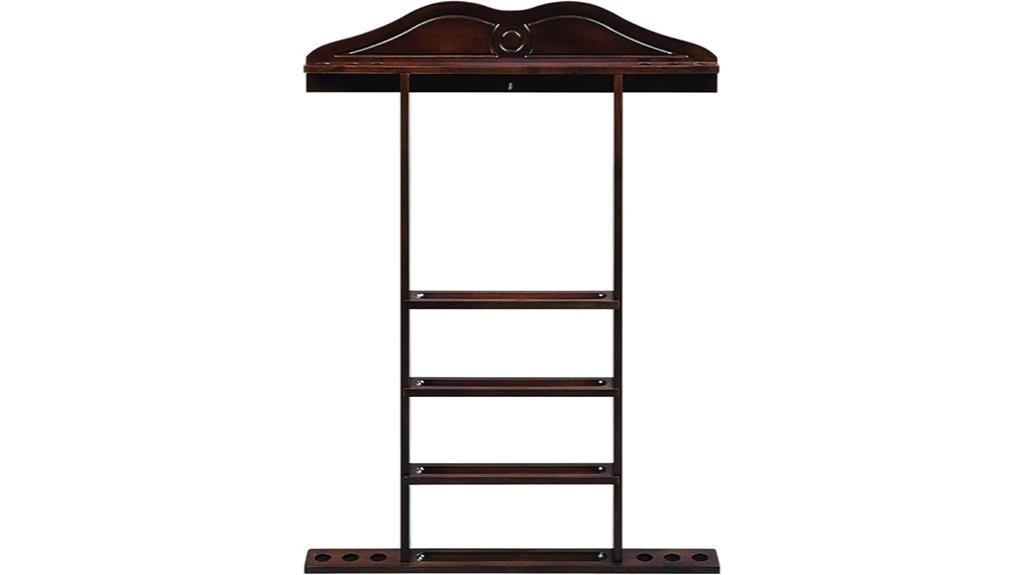 cappuccino pool cue rack