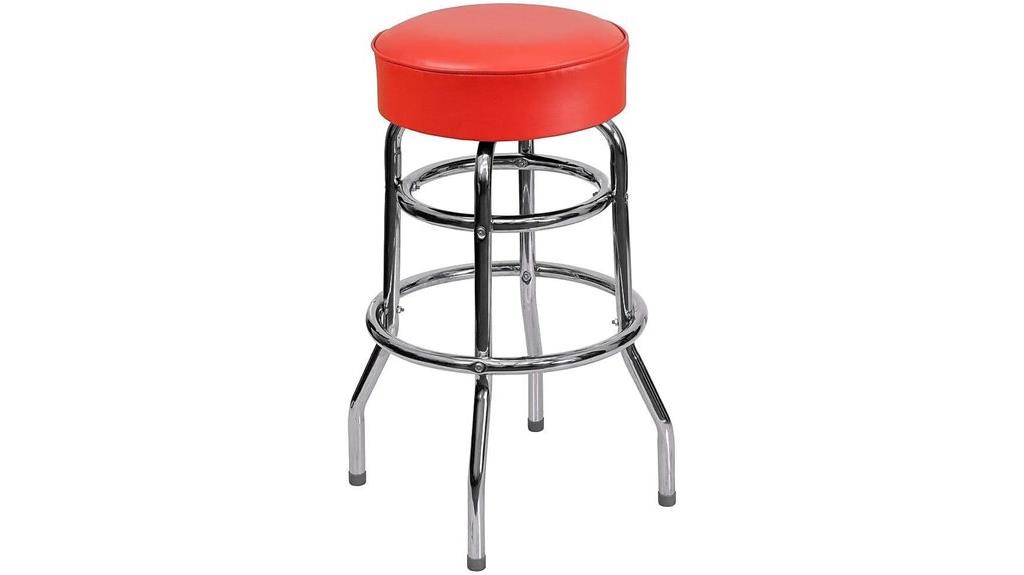 chrome red barstool