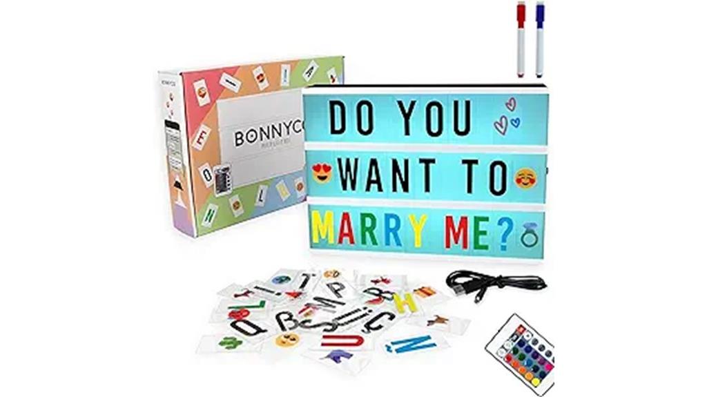 colorful cinema light box