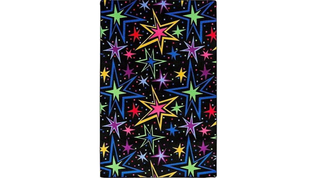 colorful fluorescent kapow rug