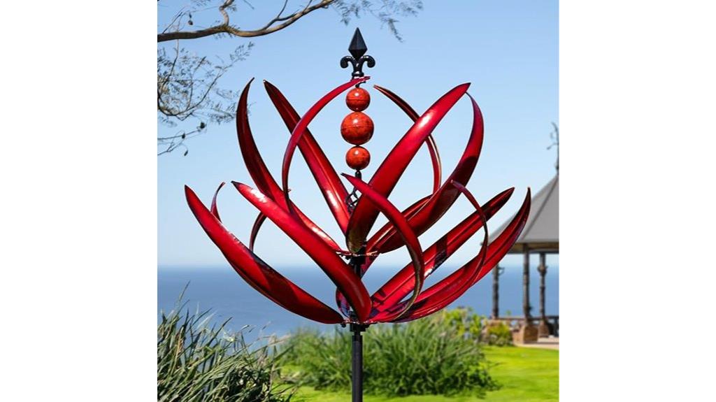 colorful garden wind spinner