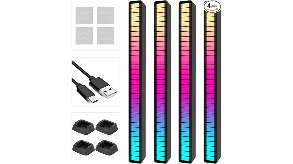 colorful rechargeable sound lights