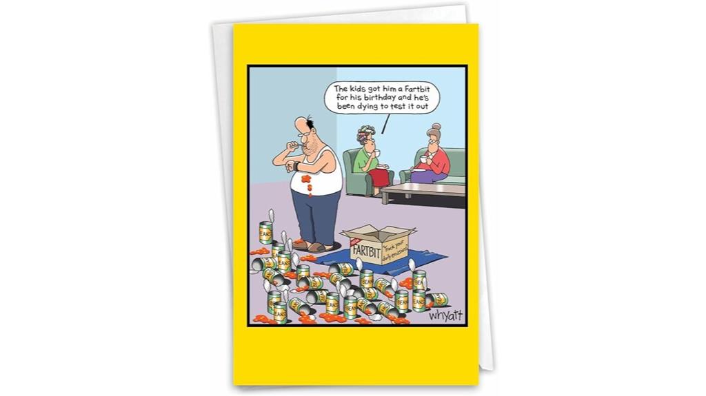 comic card with envelope