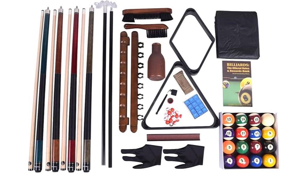 complete 20 piece billiard set