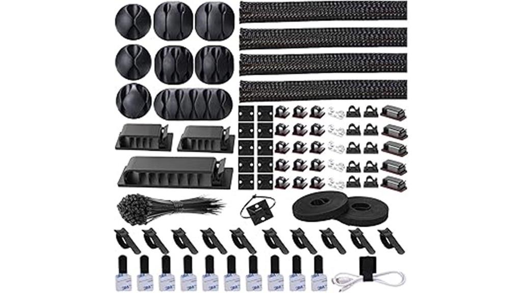 comprehensive 192 piece cable organizer