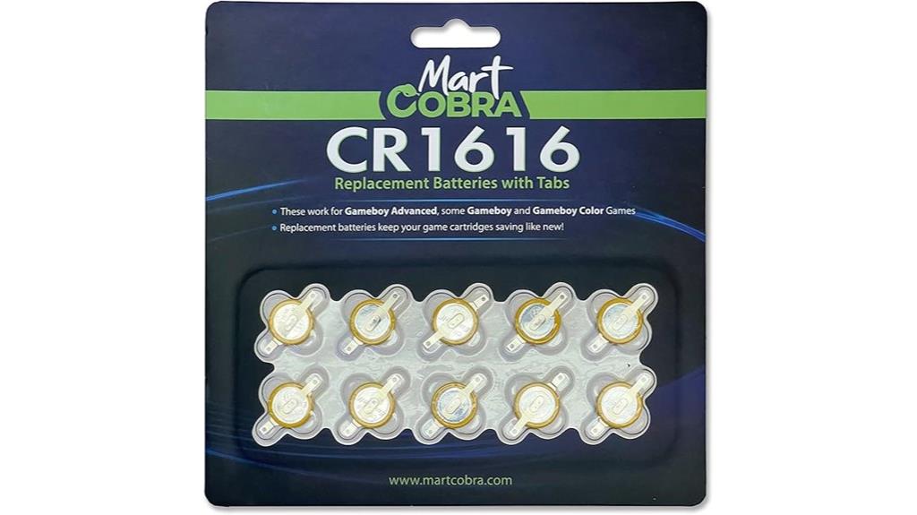cr1616 battery with tabs