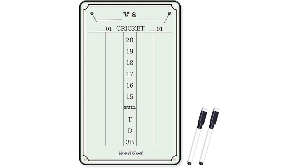 dartboard with erasers markers