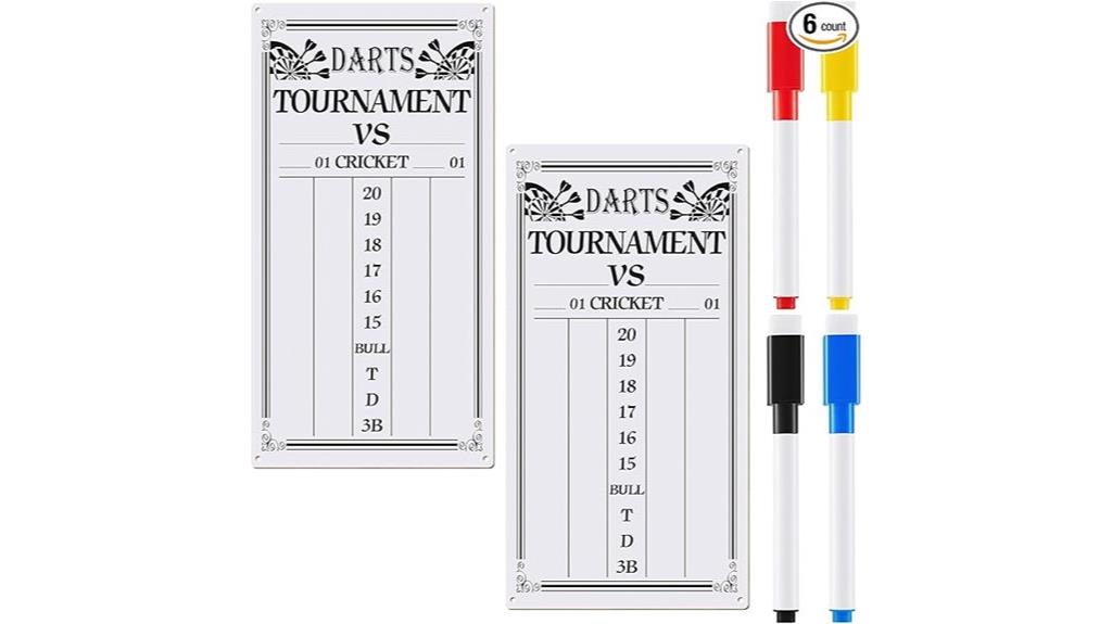 dartboard with scoring markers