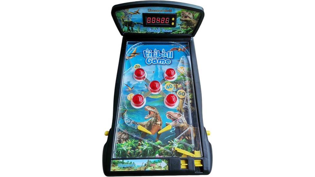 dinosaur themed tabletop pinball